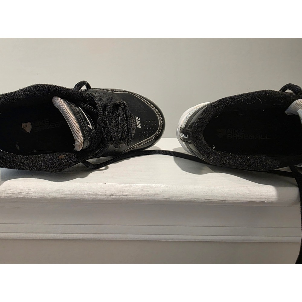 Kid sz 11C Nike Keystone Baseball Cleats Black White 469726-011 Fallball Spring - Picture 8 of 10